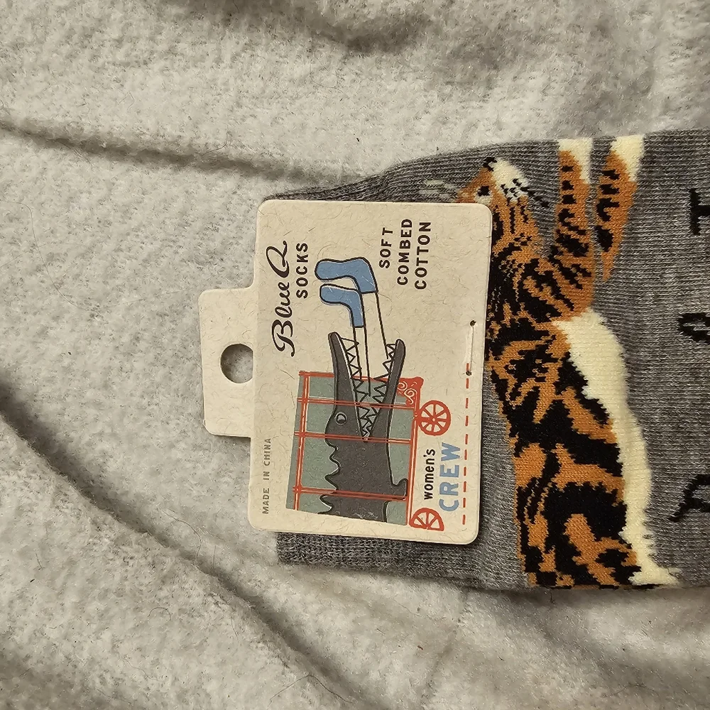 Blue Q Cat Themed Novelty Socks